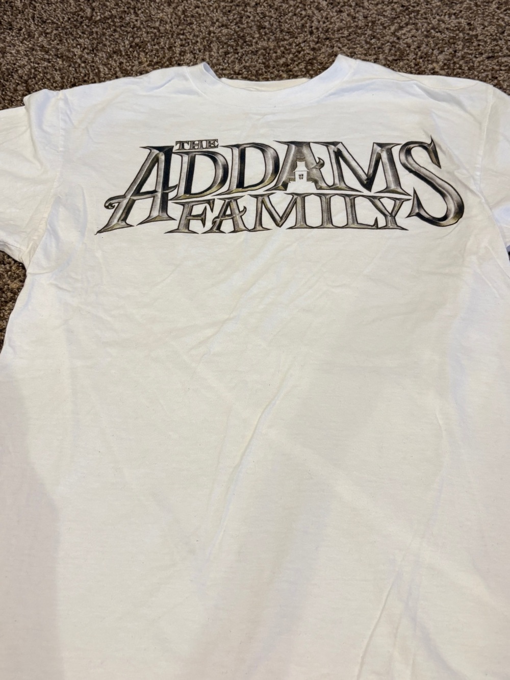 The Addams Family Kids White Graphic T-Shirt